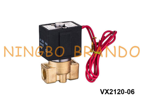 Jenis SMC Kuningan Solenoid Valve Untuk Air 1/8 '' VX2120-06 1/4 '' VX2120-08 220 V 24 V