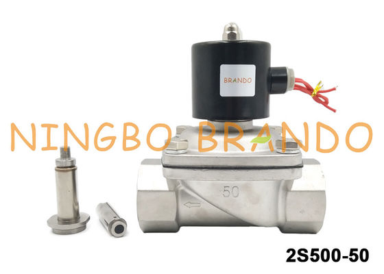 UNI-D Jenis SUW-50 G2 '' Stainless Steel Solenoid Valve Untuk Pengolahan Air DC24V AC220V