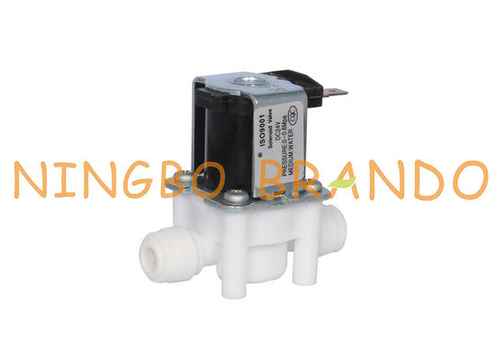 1/4 `` Katup Solenoid RO Plastik POM Domestik 24VDC Untuk Pemurni Air