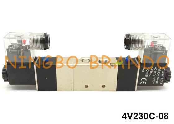 4V230C-08 Airtac Type Pneumatic Solenoid Valve 1/4 '' 5 Arah 3 Posisi 24V