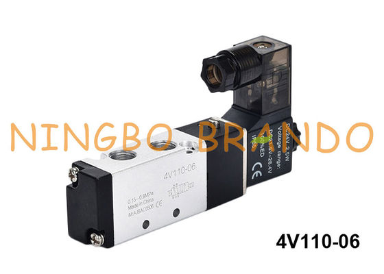 4V110-06 Katup Solenoid Pneumatik Jenis Airtac 4V110-06-DC24V 24VDC