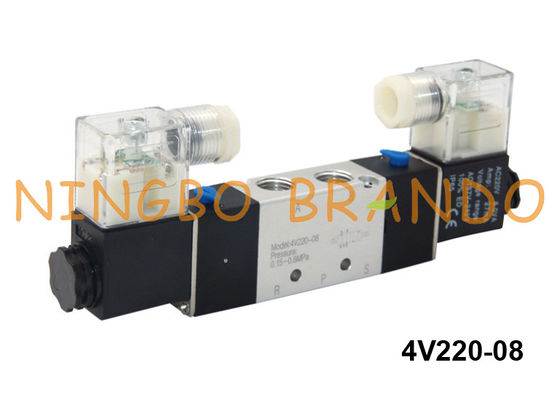 Katup Solenoid Pneumatik Jenis 5/2 Arah Airtac 4V220-08-B 24V DC