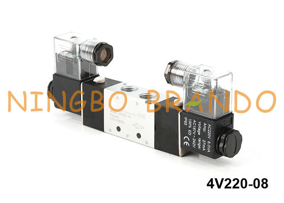 4V220-08 Katup Solenoid Pneumatik Jenis Airtac 5/2 4V220-08-B 24VDC