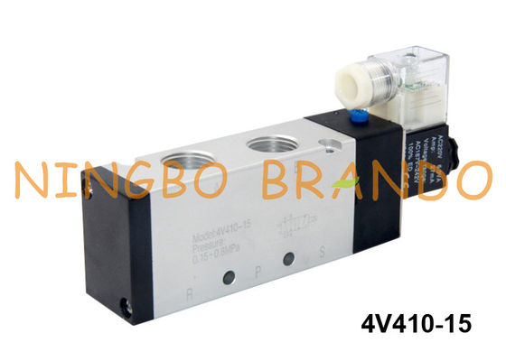 4V410-15 Airtac Type Air Pneumatic Solenoid Valve 220V 5/2 Way 1/2 ''