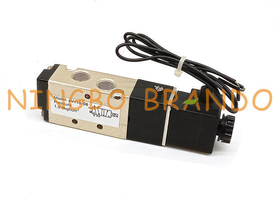 AC220V DC 24V 4V110-06 100 Seri 1/8 `` Inch Pneumatic Solenoid Valve