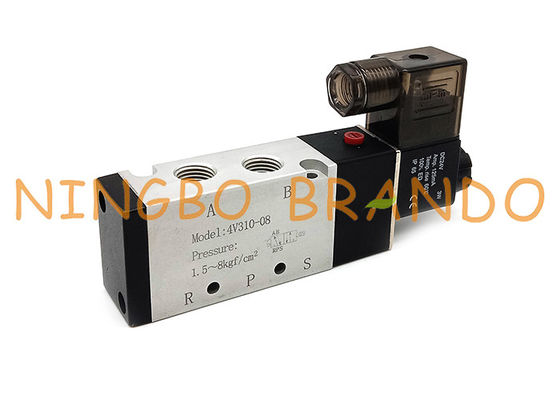 4V310-08 1/4 `` Inch Single Solenoid 5/2 Way Pneumatic Air Valve