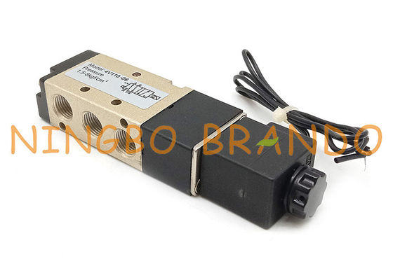 4V110-06 1/8 Inci 5/2 Cara Kontrol Udara Pneumatic Solenoid Valve