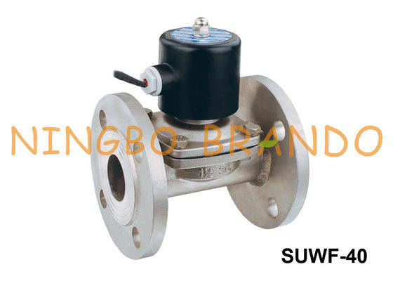 SUWF-40 1 1/2 '' Flange Type Stainless Steel Solenoid Valve 24VDC 220VAC