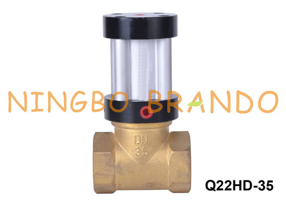 Q22HD-35 1 1/4 ''DN35 2 Way Brass Body Air Dioperasikan Piston Valve