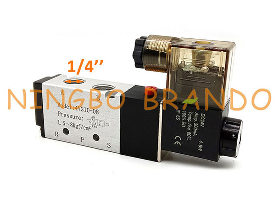 1/4 ''4V210-08 5/2 Way Single Solenoid Pneumatic Air Control Valve