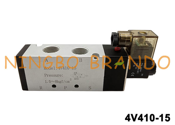 4V410-15 Pneumatic Solenoid Air Valve Bertindak Secara Internal Dipiloti