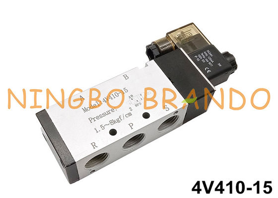 Katup Udara Solenoid Pneumatik yang Dipiloti Secara Internal 1/2 '' 4V410-15